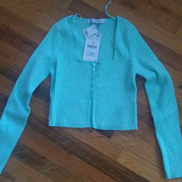 ZARA crop knit jacket - Picture 2 of 2